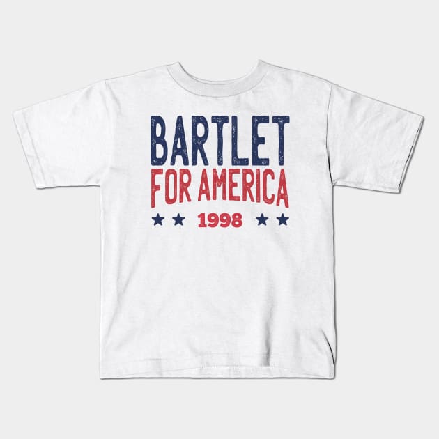 West Wing Bartlet For America 1998 Kids T-Shirt by Mollie